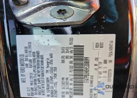 2017 Ford Mustang из США, поврежденный, VIN 1FATP8UH0H5308099